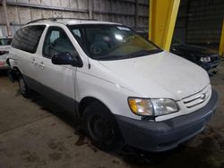 Toyota Sienna le salvage cars for sale: 2001 Toyota Sienna LE