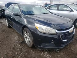 Salvage cars for sale at Dyer, IN auction: 2015 Chevrolet Malibu 1LT