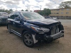 Salvage cars for sale at Opa Locka, FL auction: 2020 Infiniti QX60 Luxe