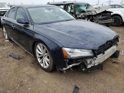 Salvage cars for sale from Copart Dyer, IN: 2013 Audi A8 Quattro