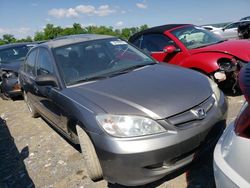 Honda Civic salvage cars for sale: 2005 Honda Civic LX