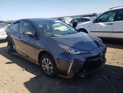 Salvage cars for sale at Dyer, IN auction: 2019 Toyota Prius