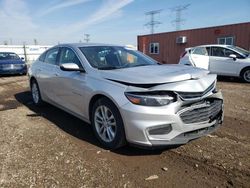 Salvage cars for sale at Elgin, IL auction: 2016 Chevrolet Malibu LT