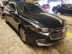 Carros salvage para piezas a la venta en subasta: 2017 Chevrolet Malibu LT