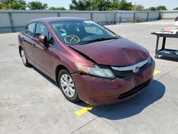 Vehiculos salvage en venta de Copart Wilmer, TX: 2012 Honda Civic LX