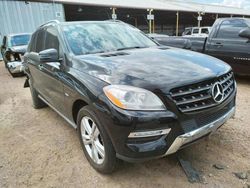 Salvage SUVs for sale at auction: 2012 Mercedes-Benz ML 350 4matic