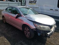 Salvage cars for sale at New Britain, CT auction: 2014 Honda Accord LX