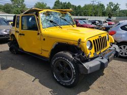 Salvage cars for sale at New Britain, CT auction: 2015 Jeep Wrangler Unlimited Sahara