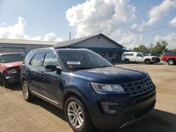Salvage cars for sale at Dyer, IN auction: 2017 Ford Explorer XLT
