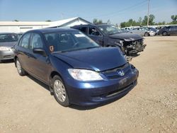 Honda Civic LX salvage cars for sale: 2004 Honda Civic LX