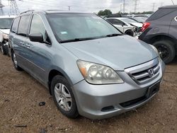 Salvage cars for sale at Dyer, IN auction: 2005 Honda Odyssey EXL