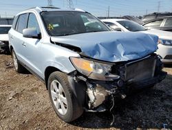 Salvage cars for sale from Copart Dyer, IN: 2007 Hyundai Santa FE SE