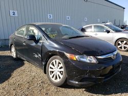 Salvage cars for sale from Copart Rocky View County, AB: 2012 Honda Civic LX