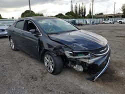 Salvage cars for sale from Copart Miami, FL: 2015 Chrysler 200 Limited