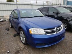 Salvage cars for sale at Dyer, IN auction: 2013 Dodge Avenger SE
