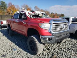 Salvage trucks for sale at Mebane, NC auction: 2014 Toyota Tundra Crewmax Limited