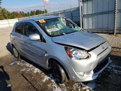 Salvage cars for sale at Harleyville, SC auction: 2015 Mitsubishi Mirage DE