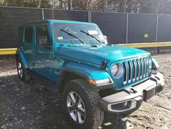 Salvage cars for sale at Waldorf, MD auction: 2020 Jeep Wrangler Unlimited Sahara