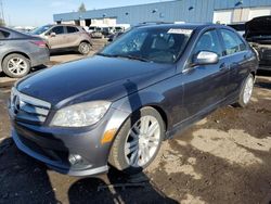 Salvage cars for sale at Woodhaven, MI auction: 2009 Mercedes-Benz C 300 4matic