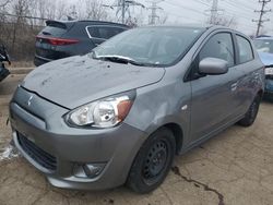 Salvage cars for sale at Wheeling, IL auction: 2015 Mitsubishi Mirage DE