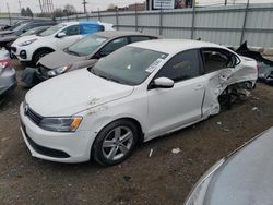 Salvage cars for sale at Chicago Heights, IL auction: 2012 Volkswagen Jetta SE