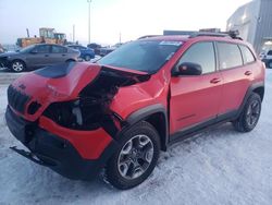 Salvage cars for sale at Nisku, AB auction: 2019 Jeep Cherokee Trailhawk