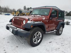 Salvage cars for sale at Mendon, MA auction: 2014 Jeep Wrangler Sport