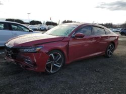 Salvage cars for sale at Assonet, MA auction: 2019 Honda Accord Sport