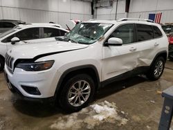 Salvage cars for sale at Franklin, WI auction: 2021 Jeep Cherokee Latitude LUX