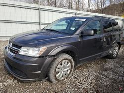 Salvage cars for sale at Hurricane, WV auction: 2017 Dodge Journey SE