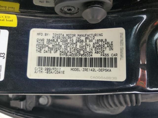 2012 Toyota Corolla Base