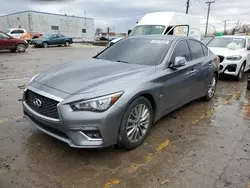 Salvage cars for sale at Chicago Heights, IL auction: 2018 Infiniti Q50 Luxe