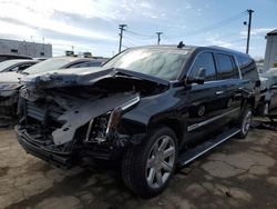 Salvage cars for sale at Chicago Heights, IL auction: 2017 Cadillac Escalade ESV Premium Luxury