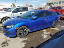 Salvage cars for sale from Copart Littleton, CO: 2018 Honda Civic SI