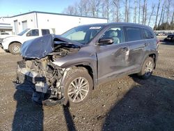 Salvage cars for sale from Copart Arlington, WA: 2017 Toyota Highlander SE