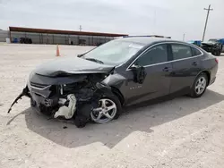 Salvage cars for sale at Andrews, TX auction: 2017 Chevrolet Malibu LS