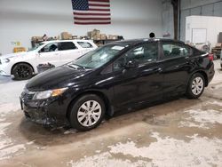 Salvage cars for sale from Copart -no: 2012 Honda Civic LX
