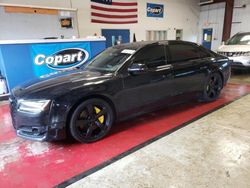 Salvage cars for sale at Angola, NY auction: 2018 Audi A8 L Quattro