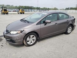 Salvage cars for sale at Dunn, NC auction: 2015 Honda Civic LX