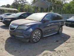 Salvage cars for sale at Savannah, GA auction: 2015 Acura MDX Technology