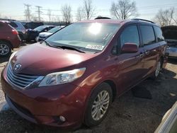 Salvage cars for sale from Copart Elgin, IL: 2015 Toyota Sienna XLE