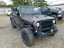 Salvage cars for sale at Marlboro, NY auction: 2017 Jeep Wrangler Unlimited Rubicon