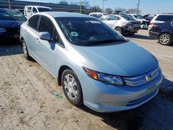 Honda Civic Vehiculos salvage en venta: 2012 Honda Civic Hybrid