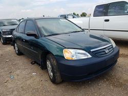 Salvage cars for sale at Bridgeton, MO auction: 2002 Honda Civic LX