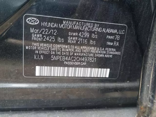 2012 Hyundai Sonata GLS