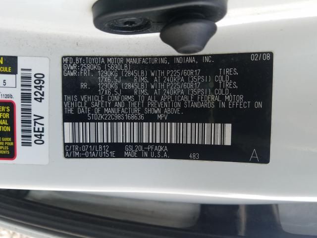 2008 Toyota Sienna XLE