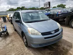 Salvage cars for sale at Wichita, KS auction: 2004 Toyota Sienna CE