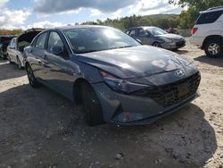 Salvage cars for sale at Warren, MA auction: 2021 Hyundai Elantra SEL
