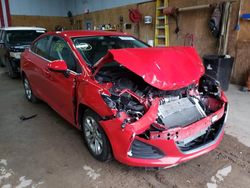 Salvage cars for sale at Kincheloe, MI auction: 2019 Chevrolet Cruze LT