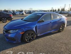 Salvage cars for sale from Copart Rancho Cucamonga, CA: 2020 Honda Civic Sport